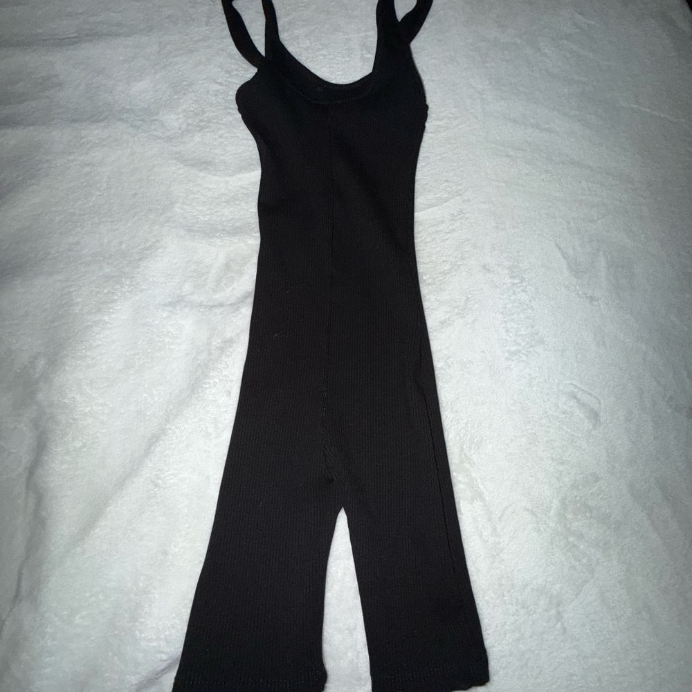 Fashion Nova Black Ribbed Tank Jumpsuit